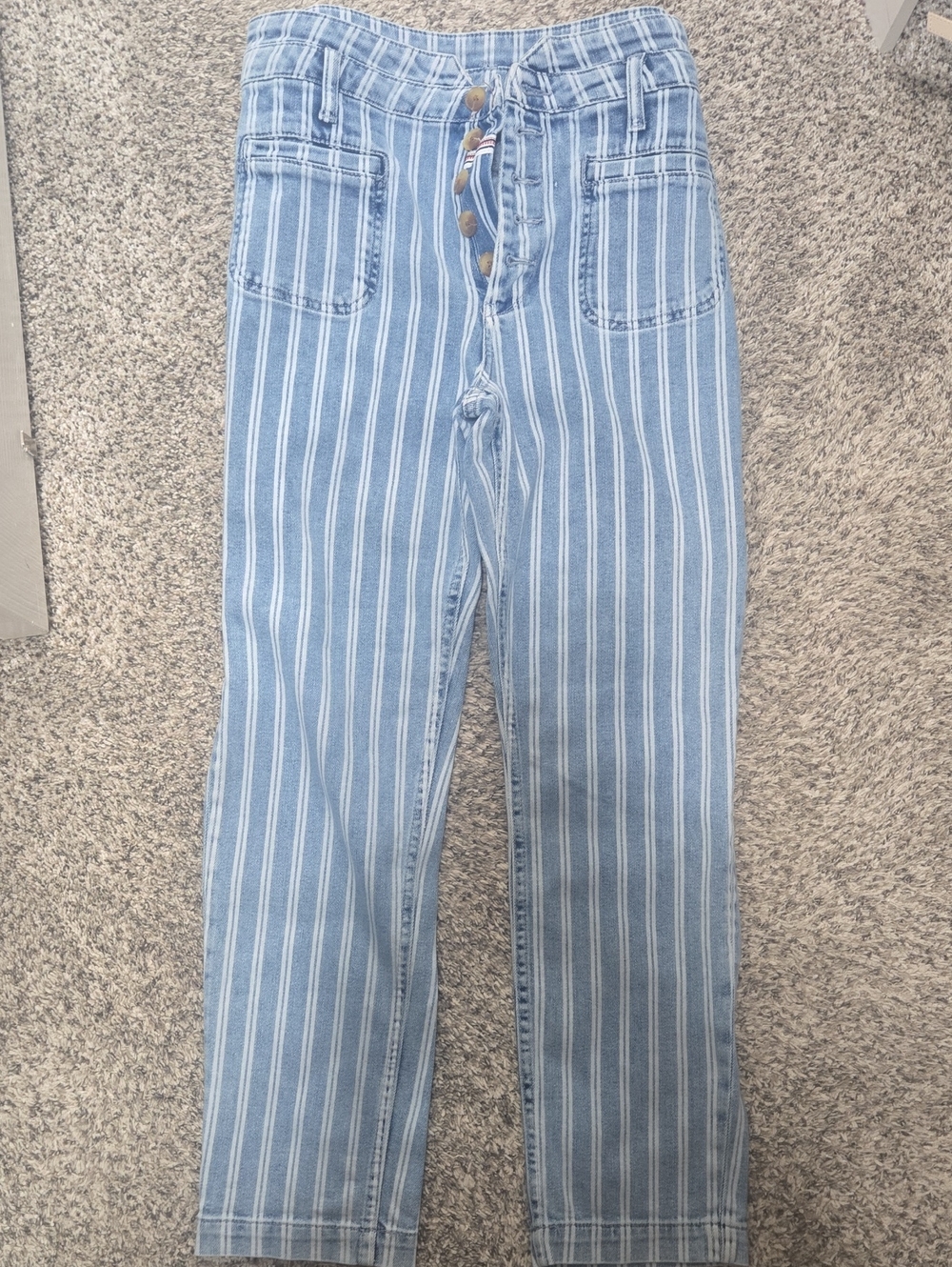 Anthropologie Pilcro Striped Blue Jeans for Women 29